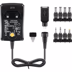 Goobay 53997, Universale, Interno, 100 - 240 V, 60 Hz, 18 W, 3, 4.5, 5, 6, 7.5, 9, 12 V