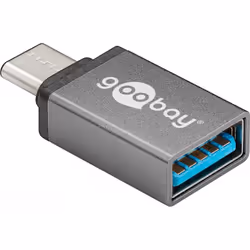 Goobay 56621, USB-C, USB 3.0 female (Type A), Grigio