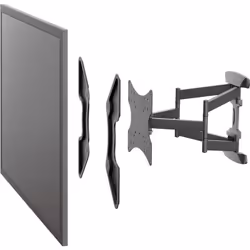 Goobay 60134 Supporto TV a parete 139,7 cm (55") Nero
