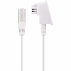 Goobay 60678, 40 m, TAE (F), RJ-45, Bianco, Maschio, Maschio