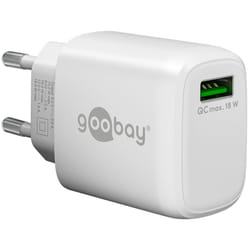 Goobay 61672 Caricabatterie per dispositivi mobili Universale Bianco AC Ricarica rapida Interno