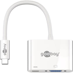 Goobay 62107 replicatore di porte e docking station per laptop Cablato USB 3.2 Gen 1 (3.1 Gen 1) Type-C Bianco