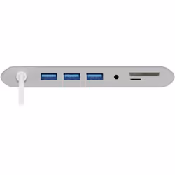 Goobay 62113 replicatore di porte e docking station per laptop Cablato USB 3.2 Gen 1 (3.1 Gen 1) Type-C Argento - Vista aggiuntiva 6