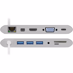 Goobay 62113 replicatore di porte e docking station per laptop Cablato USB 3.2 Gen 1 (3.1 Gen 1) Type-C Argento - Vista aggiuntiva 7
