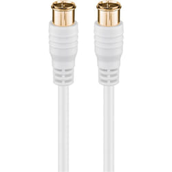 Goobay 62744 cavo coassiale 2,5 m Tipo F Bianco