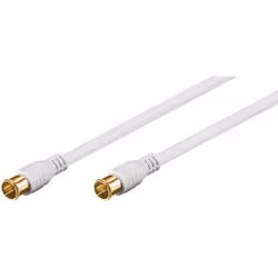 Goobay 62744 cavo coassiale 2,5 m Tipo F Bianco
