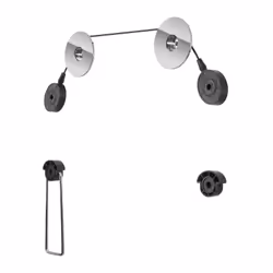 Goobay TV EasyMount L, 81,3 cm (32"), 139,7 cm (55"), 50 kg, 400 x 400 mm, 400 x 400 mm, Nero, Argento