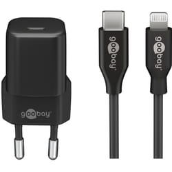 Goobay 64574 Caricabatterie per dispositivi mobili Smartphone Nero AC Ricarica rapida Interno