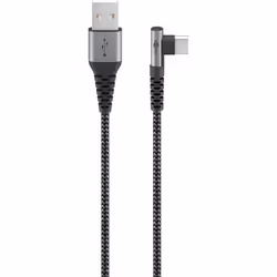 Goobay 64656, 1 m, USB C, USB A, USB 2.0, Nero, Grigio