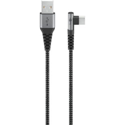 Goobay 64656 cavo USB USB 2.0 1 m USB C USB A Nero, Grigio