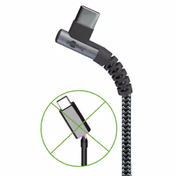 Goobay 64656 cavo USB USB 2.0 1 m USB C USB A Nero, Grigio