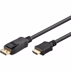 Goobay 64839, 1 m, DisplayPort, HDMI tipo A (Standard), Maschio, Maschio, Dritto