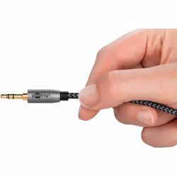 Goobay 65282 cavo audio 3 m 3.5mm TRS Nero, Argento - Vista aggiuntiva 5