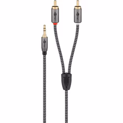 Goobay 65284 cavo audio 0,5 m 3.5mm 2 x RCA Nero, Argento - Vista aggiuntiva 4