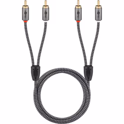 Goobay 65293 cavo audio 2 m 2 x RCA Grigio - Vista aggiuntiva 5