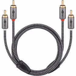 Goobay 65293 cavo audio 2 m 2 x RCA Grigio - Vista aggiuntiva 6