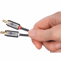 Goobay 65293 cavo audio 2 m 2 x RCA Grigio - Vista aggiuntiva 7