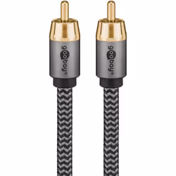 Goobay 65296 cavo audio 10 m RCA Argento, Nero - Vista aggiuntiva 3
