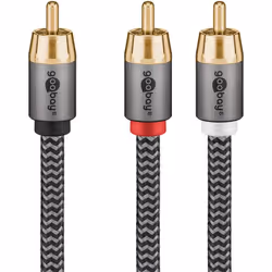 Goobay 65300 cavo audio 2 m 2 x RCA RCA Nero, Argento - Vista aggiuntiva 3
