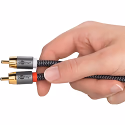 Goobay 65300 cavo audio 2 m 2 x RCA RCA Nero, Argento - Vista aggiuntiva 8