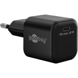 Goobay 65369 Caricabatterie per dispositivi mobili Telefono cellulare, Computer portatile, Smartphone Nero AC Interno