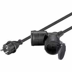 Goobay 65436 prolunghe e multiple 25 m 2 presa(e) AC Esterno Nero - Vista aggiuntiva 2