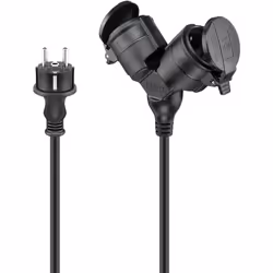 Goobay 65436 prolunghe e multiple 25 m 2 presa(e) AC Esterno Nero - Vista aggiuntiva 3