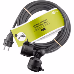 Goobay 65436 prolunghe e multiple 25 m 2 presa(e) AC Esterno Nero - Vista aggiuntiva 6