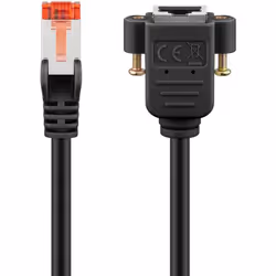 Goobay 65637, 1 m, Cat6, S/FTP (S-STP), RJ-45, RJ-45, Nero