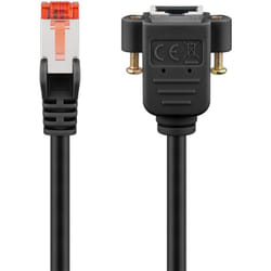 Goobay 65637 cavo di rete Nero 1 m Cat6 S/FTP (S-STP)