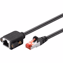 Goobay 65637 cavo di rete Nero 1 m Cat6 S/FTP (S-STP)