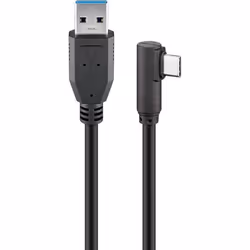 Wentronic 66502, 1,5 m, USB C, USB A, USB 3.2 Gen 1 (3.1 Gen 1), 5 Gbit/s, Nero
