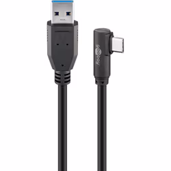 Goobay 66503, 2 m, USB A, USB C, USB 3.2 Gen 1 (3.1 Gen 1), 5 Gbit/s, Nero