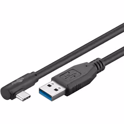 Goobay 66503 cavo USB USB 3.2 Gen 1 (3.1 Gen 1) 2 m USB A USB C Nero