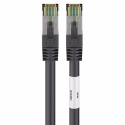 Goobay 66722, 2 m, Cat8.1, S/FTP (S-STP), RJ-45, RJ-45, Nero