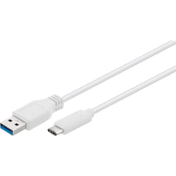 Goobay 67185 cavo USB USB 3.2 Gen 1 (3.1 Gen 1) 0,5 m USB A USB C Bianco