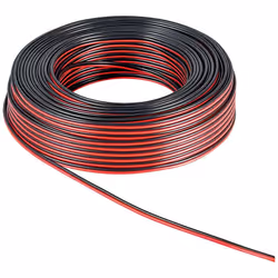 Goobay 67740 cavo audio 50 m Nero, Rosso