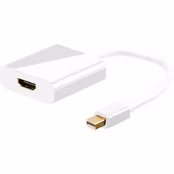 Goobay miniDisplayPort/HDMI, 0,1 m, Mini DisplayPort, HDMI tipo A (Standard), Bianco, 1 pz