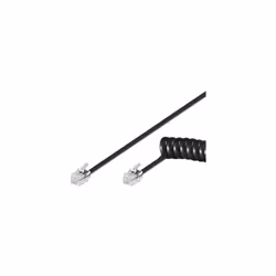 Goobay 68002, 4 m, RJ-10, RJ-10, Nero, Maschio, Maschio