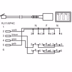 Goobay TEL ADAP RJ11 - TAE NFN Nero
