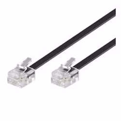 Goobay 3m RJ-11 Cable, 3 m, RJ-11, RJ-11, Nero, Maschio, Maschio