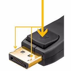 Goobay 68798 cavo DisplayPort 1 m Nero