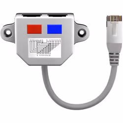 Goobay 68911, 0,15 m, RJ-45, 2 x RJ-45, Grigio
