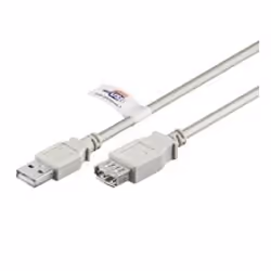 Goobay USB Verl AA 500 HiSpeedCert 2.0 5m, 5 m, USB A, USB A, Maschio/Femmina, Grigio