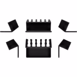 Goobay 70433 organizer per cavi Scrivania Supporto per cavo Nero 2 pz - Vista aggiuntiva 4
