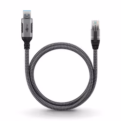 Goobay 70497 adattatore per inversione del genere dei cavi USB A RJ-45 Nero, Argento - Vista aggiuntiva 5