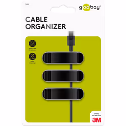 Goobay 70685 organizer per cavi Scrivania/Parete Clip per cavo Nero 3 pz - Vista aggiuntiva 6