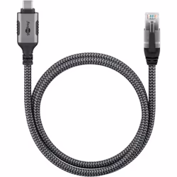 Goobay 70698 adattatore per inversione del genere dei cavi USB C RJ-45 Nero, Argento - Vista aggiuntiva 4