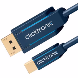 ClickTronic 70737, 1 m, DisplayPort, Mini DisplayPort, Blu, Oro, Rame
