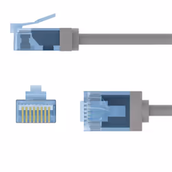 Goobay 74220 cavo di rete Grigio 0,25 m Cat6a U/UTP (UTP)